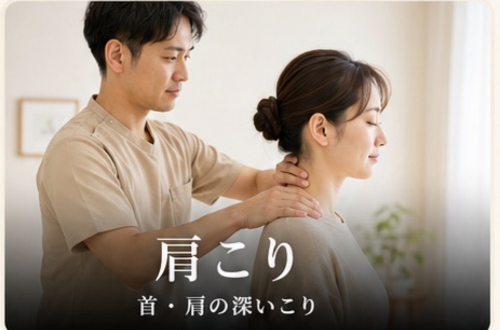 肩こり：首・肩の深いこり